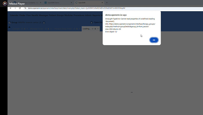 Error 1 while creating group