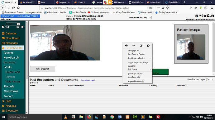 Capture picture and Save the Image to - OpenEMR Development - OpenEMR