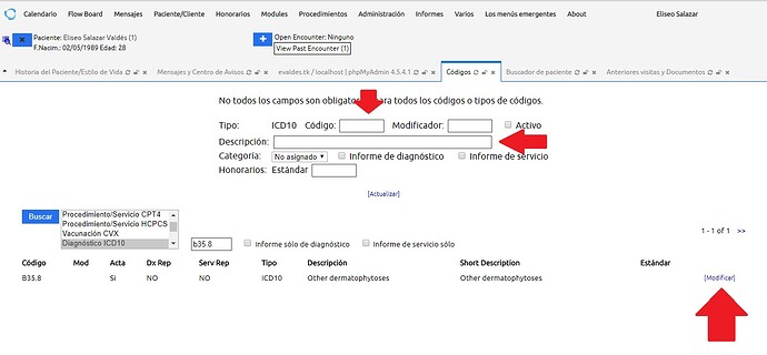 bloqueo en ICD10