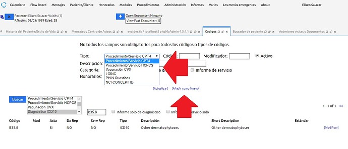 añadir ICD10