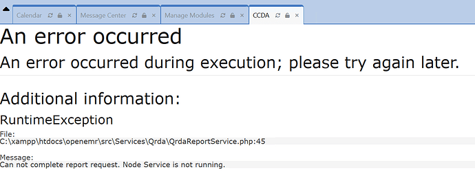 2023-01-25 CCDA Module error
