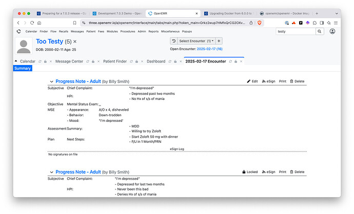 OpenEMR Example LBF