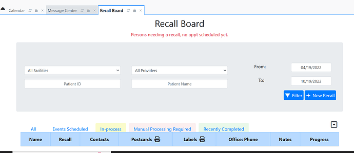 recall board no entry lodged