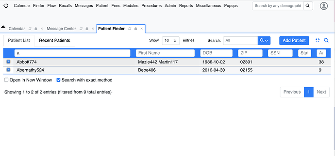 Patient Finder 2025-09-03 - Search Result
