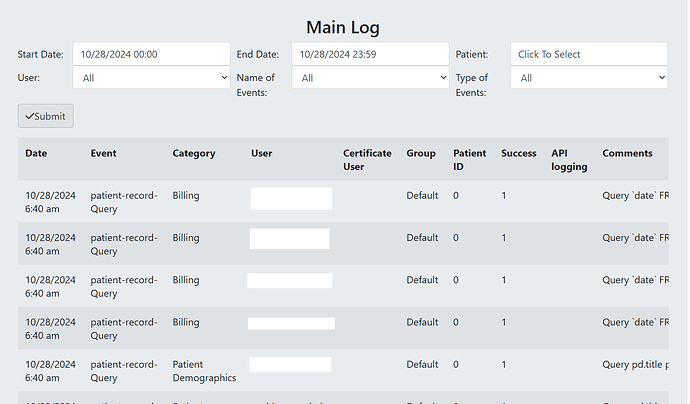 OpenEMRLog