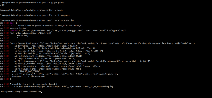 2022-12-21 second npm install error
