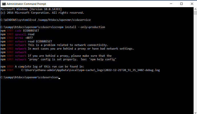 2022-12-21 npm install error