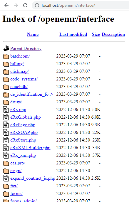 Interface Directory Is Open To Web Openemr Development Openemr Community 6271